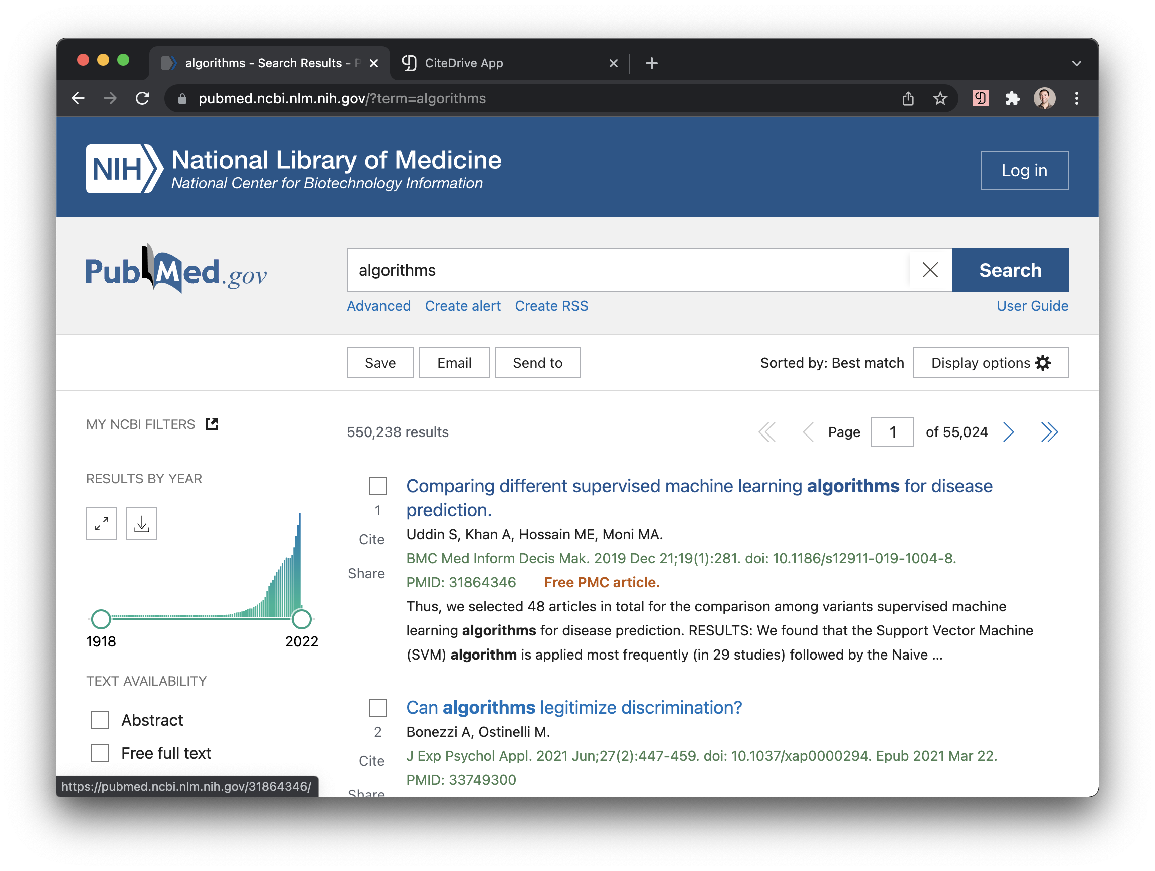 Adding References From Pubmed CiteDrive Citation And Bibliographic 